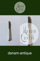 Zweischneidiges Cohr-Speisemesser aus Silberblech mit Klinge