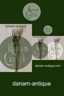 Farina Silberblech Tafelgabel Dänische Krone Silber