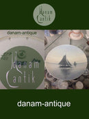 Royal Copenhagen Jugendstil Hantelscheibe mit Schiff Nr. 579/1122