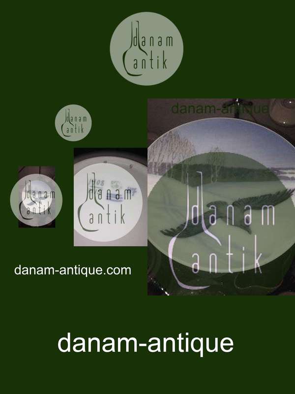 Royal Copenhagen Jugendstil-Wiegeteller mit Krähen Nr. 1408/1115