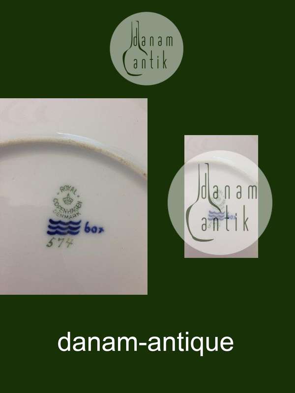 Royal Copenhagen Art Nouveau Motif Plate med Tjur No 574