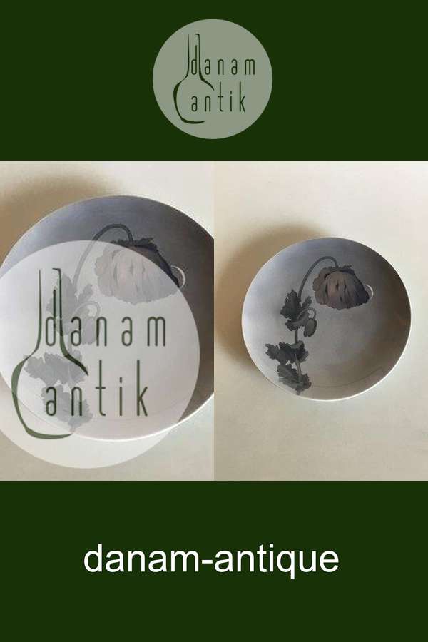 Royal Copenhagen Art Nouveau Motiv tallerken No 541/1122 Valmue og måneskin