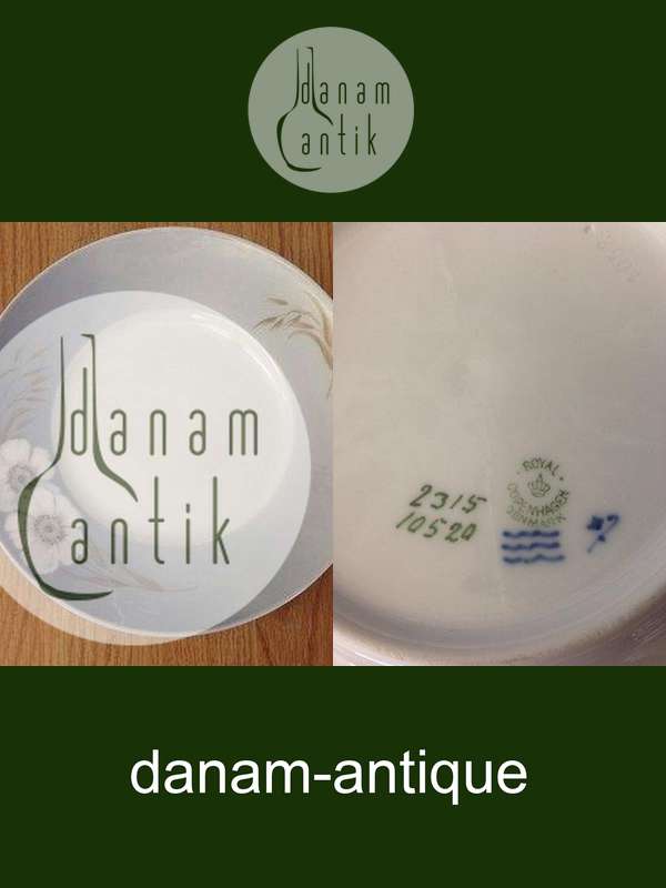 Royal Copenhagen Art Nouvau Tallerkener med Blomster. Frokosttallerkener No 10520