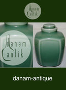 Royal Copenhagen Stoneware Jar with lid in celedon Glaze 1/2904