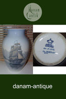 Royal Copenhagen Unique Vase by Theodor Kjølner from 1942 with ship