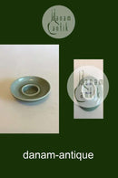 Royal Copenhagen Candle Holder by Gerd Bogelund with green Celadon Glaze No 22234