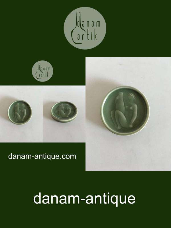 Royal Copenhagen Jais Nielsen Plaquette i Celadon Glasur No 21174