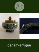 Royal Copenhagen Vase med Bronce Stand og låg af Knud Andersen