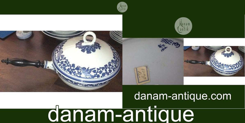 Royal Copenhagen Unika Bonnesen Stel af Oluf Jensen Lågskål med håndtag fra 1916