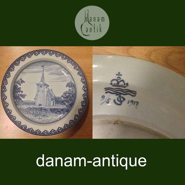 Royal Copenhagen Unika Vægtallerken/Fad fra Bonnesens Stel af Oluf Jensen fra 1917