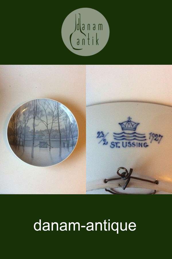 Royal Copenhagen Art Nouveau Unika Vægtallerken af Stephan Ussing fra 1927