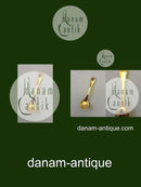 Georg Jensen Jahreslöffel 1986 aus vergoldetem Sterlingsilber mit Emaille