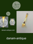 Georg Jensen Annual Cake Fork 1980 in gilded Sterling Silver with enamel