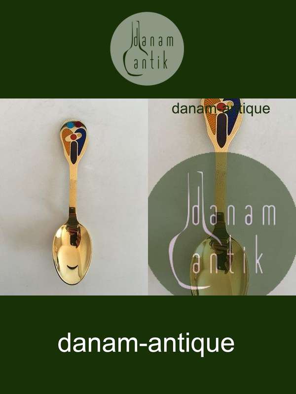 A. Michelsen 2000 Juleske I Forgyldt Sterling Sølv og Emalje