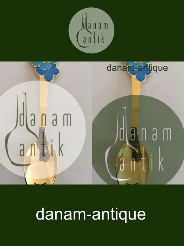 A. Michelsen 1975 Juleske Forgyldt Sterling Sølv med Emalje.