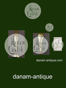 Sorenco Christmas Fork 1970 made of gilded sterling silver with blue enamel.