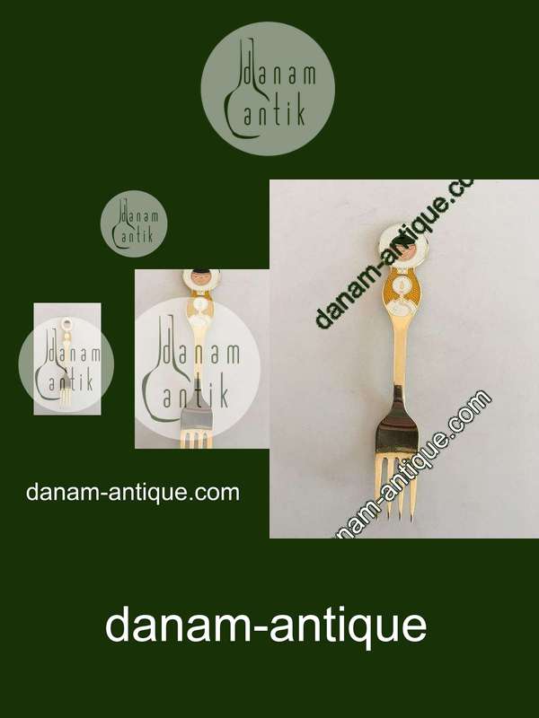 A. Michelsen 1969 Julegaffel Forgyldt Sterling Sølv og Emalje