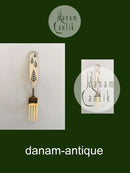 A. Michelsen 1950 Julegaffel Forgyldt Sterling Sølv med Emalje