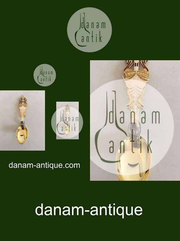 A. Michelsen 1921 Juleske  Forgyldt Sterling Sølv med Emalje.