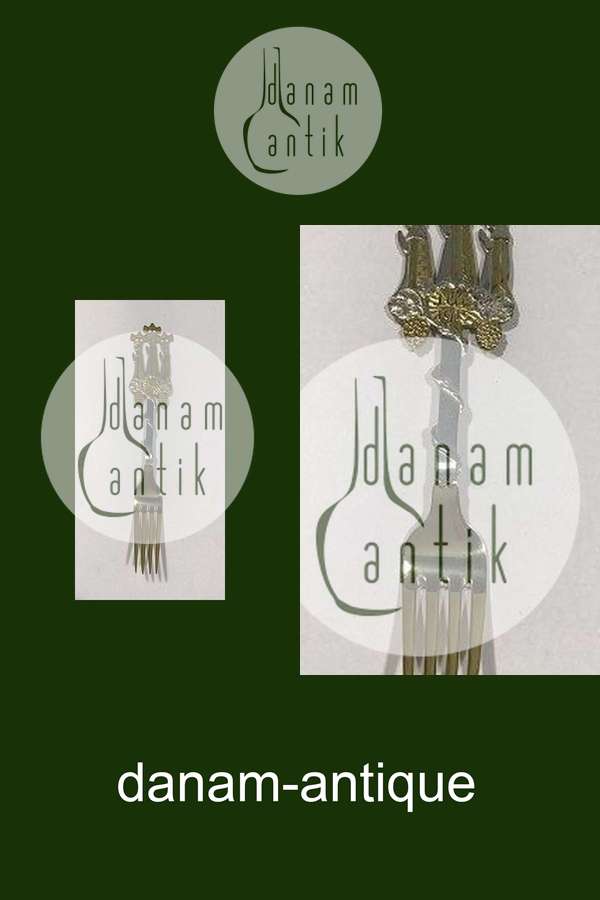 A. Michelsen Julegaffel 1915. Forgyldt Sterling Sølv.