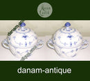 Royal Copenhagen Blue Fluted Plain Sugar Bowl with lid No 244