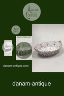 Royal Copenhagen geriffelt lila mit Gold Trim Half-Londe Brotkorb