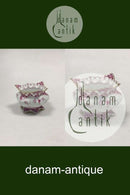 Royal Copenhagen Blue Fluted Red Ruby/Pink with Gold Edge Full Lace Sugar Bowl