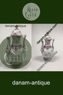 Royal Copenhagen Musselmalet Purpur med guldkant Helblonde Mokkakande