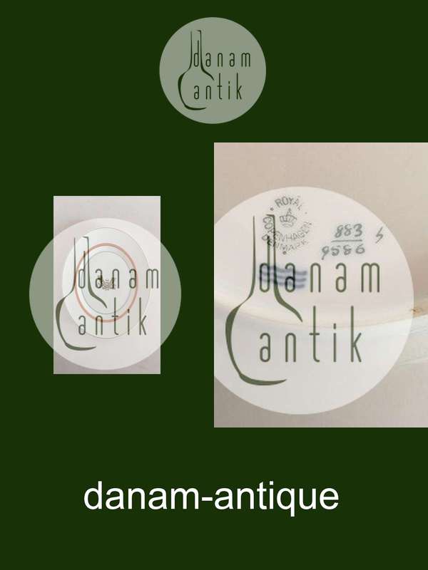 Royal Copenhagen Golden Horns with Orange Band Dinner Plate No 883/9586