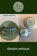 Royal Copenhagen/Aluminia Blå Tranquebar Thekop med underkop No 11/1398