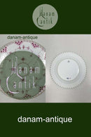 Royal Copenhagen Blue Fluted Red Ruby/Pink with Gold Edge Full lace Lunch Plate No 2/1084