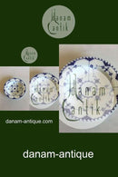 Early Royal Copenhagen Blue Fluted Full Lace Deep Plate with pierced border No 1/1078