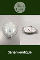 Royal Copenhagen Blue Fluted Red Ruby/Pink with Gold Edge Full Lace Assiet No 2/1076