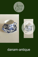 Royal Copenhagen Blau geriffelte Mokkatasse und Untertasse Nr. 1038