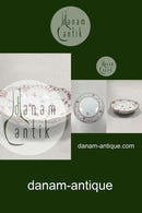 Royal Copenhagen Blue Fluted Red Ruby/Pink with Gold Edge Full Lace Low Bowl No 2/1018