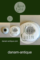 Royal Copenhagen Musselmalet Helblonde Kerzenhalter mit montierter 2-Kronen-Münze mit Christian IX&