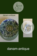 Royal Copenhagen Blue Fluted Full Lace Candle Drip Cup with 2-Crown coin with Princess Margrethe, 1958. No 1009