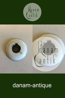 Royal Copenhagen Blue Fluted Full Lace Candle Drip Cup with 2-Crown coin with Christian IX and Queen Louise, 1892. No 1009