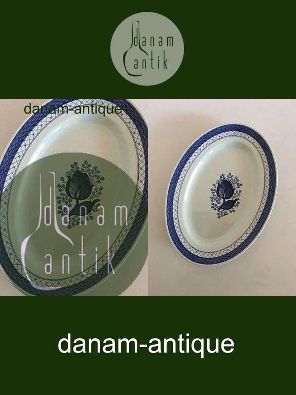 Royal Copenhagen Blå Tranquebar Ovalt Fad No. 928