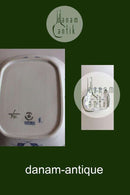 Royal Copenhagen Blaue geriffelte Schale mit halber Spitze Nr. 701