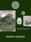 Royal Copenhagen Blaue kannelierte Teetasse und Untertasse Nr. 465