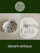 ロイヤルコペンハーゲン アンティークブルー フルーテッドチェッカーリーフシェイプケーキディッシュ No144 1850-1880年製