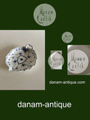 Royal Copenhagen Antique Blue Fluted Plain Leafshaped Cake Dish No 143 from 1850-1880