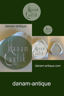 Royal Copenhagen Tradition White Half Lace w. Gold Triangular Dish No 515