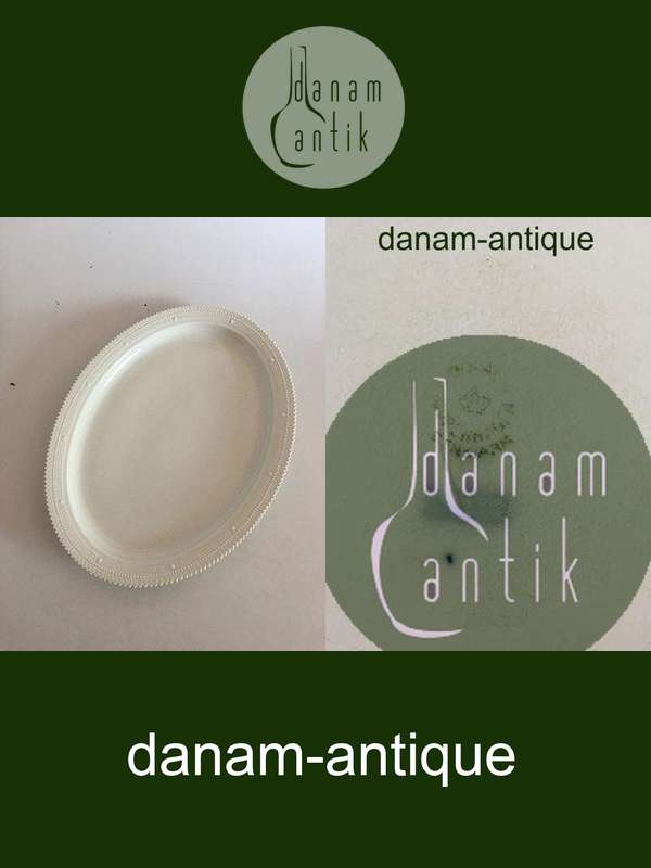 皇家哥本哈根白色Flora Danica大型椭圆餐盘