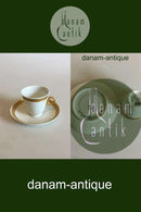 Royal Copenhagen Gold Fan Mokkatasse und Untertasse Nr. 414/11540