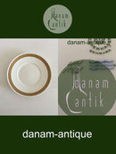 Royal Copenhagen Gold Fan Dessert Plate No 11521