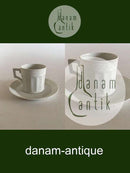 皇家哥本哈根白扇摩卡杯和碟子编号11548