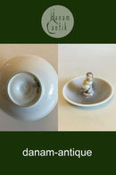 Royal Copenhagen Art Nouveau Skål med figur af barn med and No 3232 PMN