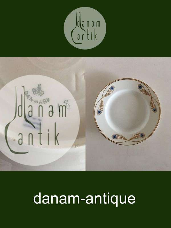 Royal Copenhagen Stel No 118 Frokosttallerken Påfugl med Guldkant